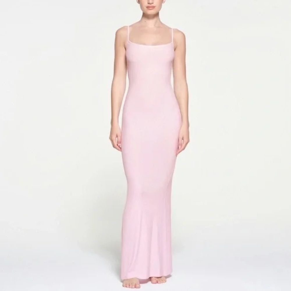 SKIMS Soft Pink Maxi Dress Cherry Blossom